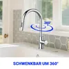 AICA Spültischarmatur Ausziehbar Säulenbrause Wasserhahn Produktbild-Vorschau 2