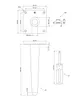 Metallfuß aus Stahl 23 cm gerade Sofafuß Schrankfuße Produktbild-Vorschau 2