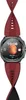A smartwatch with a red strap is displayed against a white background. Náhled obrázku produktu