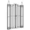 The Living Store Gartentor Schwarz 121x8x180 cm Produktbild-Vorschau 3