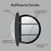 A diagram illustrating the features of a round mirror cabinet. Anteprima dell’immagine prodotto