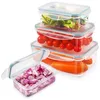 YASHE Frischhaltedose mit Deckel, 4 Teiliges Plastik Produktbild-Vorschau 1