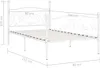 vidaXL Bettgestell mit Lattenrost Weiß Metall 90 x 200 cm Produktbild-Vorschau 4