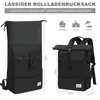 Cityrucksack Freizeitrucksack Groß Damen lässiger Rolltop Produktbild-Vorschau 6