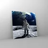 Bilder auf glas - Astronaut Mond Erde Raum - 50x50cm - Produktbild-Vorschau 4