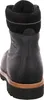 The back view of a black leather boot with a thick black sole and a tan welt. Anteprima dell’immagine prodotto