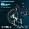 MONZANA® Râtelier 2 vélos métal support de rangement pneu Voir les images du produit 3