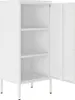 An open white metal storage cabinet with shelves. Náhled obrázku produktu
