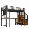 Hoogslaper 90x200 cm met bureau, planken, prikbord en een Productafbeelding-voorbeeld 11