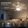 ZMH Deckenventilator Weiß Mit Beleuchtung und Fernbedienung Produktbild-Vorschau 2