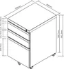 Büro-Rollcontainer mit Schloss Bürodatenschrank Produktbild-Vorschau 4