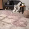 Teppich Wohnzimmer Kurzflor Modernes Kunstfell Fellform Produktbild-Vorschau 1