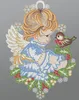 Fensterbild aus Plauener Spitze - Niedlicher Engel  (BxH) Produktbild-Vorschau 1