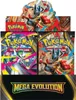 A Pokemon Mega Evolution booster box with two booster packs displayed in front. Náhled obrázku produktu