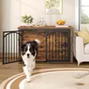 Hundebox Holz 100x60x63 cm, Vintagebraun & Schwarz, 4 Produktbild-Vorschau 8