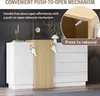 OKWISH Buffet Blanc Brillant avec 4 Tiroirs et 2 Portes - Voir les images du produit 6