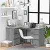 vidaXL Bureau d'angle Gris Sonoma 145x100x76 cm Bois Voir les images du produit 2