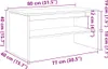 vidaXL TV skrinka Artisan dub 80x40x40 cm materiál na báze Náhľad obrázku produktu 8