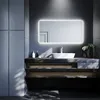 SUNXURY Wandspiegel mit Uhr und Temperaturanzeige 120x60cm Produktbild-Vorschau 9