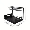 organizzatore da cucina bianco, scaffale sottolavello a 2 Anteprima dell’immagine prodotto 6