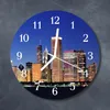 Glasuhr Wanduhr Küchenuhr Echt-Glas 30fi cm Skyline Produktbild-Vorschau 2