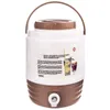 A white and brown beverage dispenser with a handle and a tap. Produktbild-Vorschau