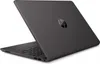 The back view of a dark gray HP laptop is shown with the lid open. Produktbild-Vorschau