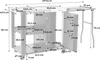 A diagram showing the dimensions of an outdoor serving cart. Produktbild-Vorschau