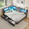 Letto imbottito INONEFT, divano letto 140x200 cm, letto Anteprima dell’immagine prodotto 2