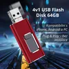 4v1 USB Flash Disk 64GB – USB 3.0 High Speed paměť se Náhled obrázku produktu 1
