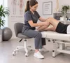 Kosmetikhocker Aurea mit Lehne, höhenverstellbar, Grau Produktbild-Vorschau 3