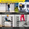 ISOISL Aluminium Klappgerüst Schwarz 6 Stufen, Produktbild-Vorschau 3