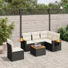 6-tlg. Garten-Sofagarnitur mit Kissen Schwarz Poly Rattan Produktbild-Vorschau 2