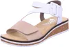 Rieker Damen Keil-Sandaletten Weiß/Beige Voir les images du produit 35