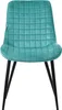 A single teal chair with a quilted seat and back, supported by four black metal legs, is presented against a white background. Náhled obrázku produktu