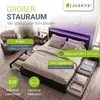 Juskys Polsterbett Lyon 180 x 200 cm mit Bettkasten, LED Produktbild-Vorschau 2