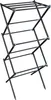 A black collapsible drying rack is shown against a white background. Podgląd zdjęcia produktu