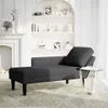 vidaXL Chaiselongue mit Kissen und Rechter Armlehne Schwarz Produktbild-Vorschau 1