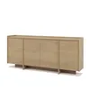 A light wood sideboard with four doors against a white background. Produktbild-Vorschau