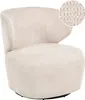 BELIANI Sessel Beige Stoff Drehbar Metallgestell Modernes Produktbild-Vorschau 1