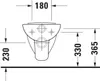 WC suspendu Duravit D-Code, chasse d'eau plate, Anteprima dell’immagine prodotto 5