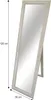 A full-length mirror with a light-colored frame, standing on a white background. Dimensions are indicated by lines and text. Náhled obrázku produktu