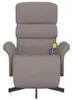 vidaXL Masážne kreslo s podnožkou taupe fabric Náhľad obrázku produktu 4