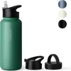 Trinkflasche Edelstahl 1L Thermo Flasche Sport Gym Produktbild-Vorschau 1