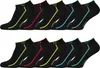 Schwarze Sneaker Uni mit  bunten Neon Streifen in Gr. 47-50 Produktbild-Vorschau 1