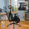 CLP Bürostuhl Beresford ergonomisch mit Fußablage Meshbezug Produktbild-Vorschau 4