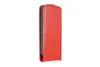 A red flip cover for a smartphone is shown against a white background. Náhľad obrázku produktu