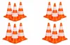 12er Set Verkehrskegel - 47 cm Orange/Weiß Produktbild-Vorschau 1