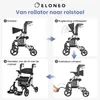 ELONEO 2-in-1 rolstoel/rolator, opvouwbaar en lichtgewicht Productafbeelding-voorbeeld 4