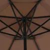 vidaXL Sonnenschirm mit Aluminium-Mast 500 cm Taupe Produktbild-Vorschau 2